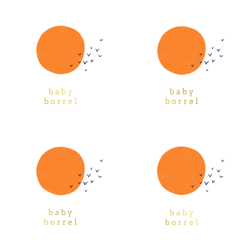 DIY babyborrel kaartje met zon en vogels